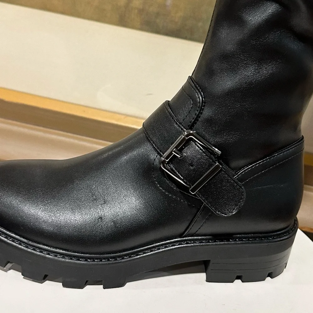 🌸MARC FISHER🌸 Ganven Lug Sole Biker Thigh-High Boots in Black  Size: 6